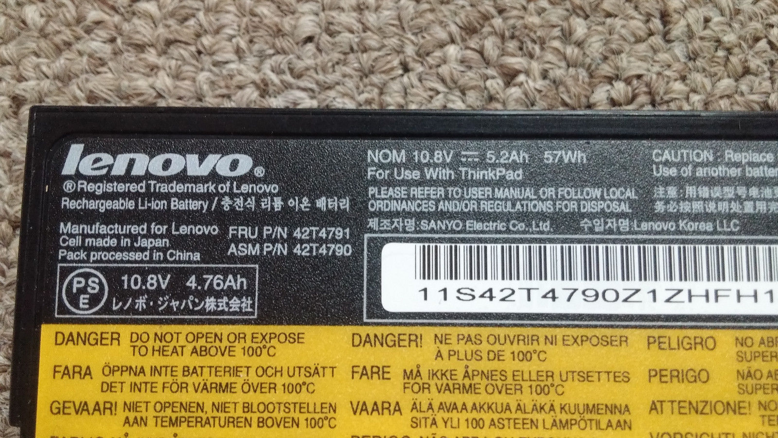 Pin Laptop lenovo E50 E520 